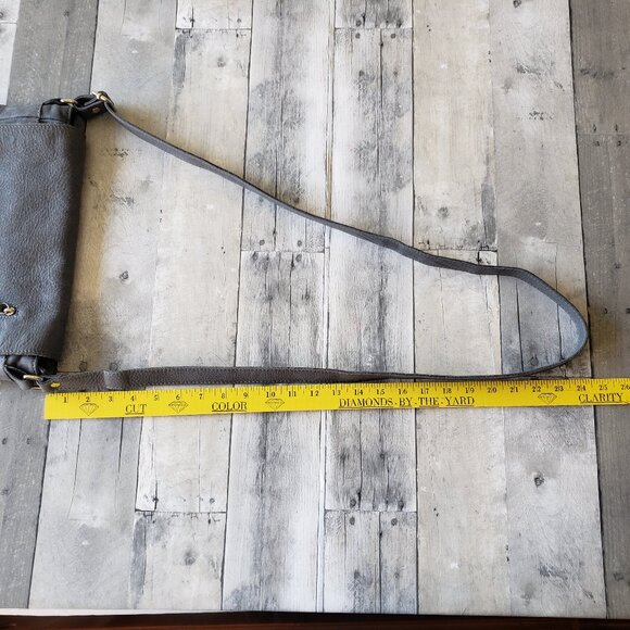 I Medici Firenze Genuine Leather Ash Blue Messenger Bag Crossbody Made In Italy - Picture 13 of 14